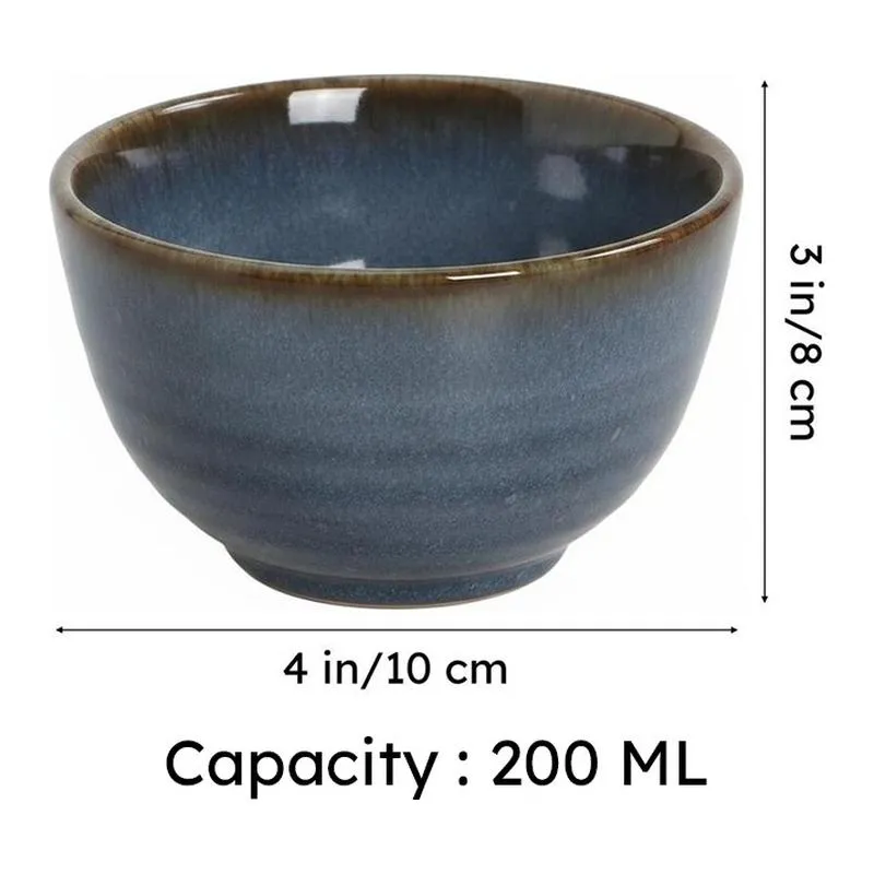 Celeste Snack Bowls (Blue,200 mL Each) - Set Of Four media 6