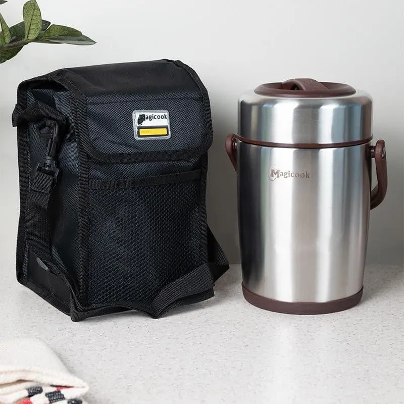 Cassa Insulated Lunch Box (Steel Brown) 2500 ML - Two Piece Set media 4