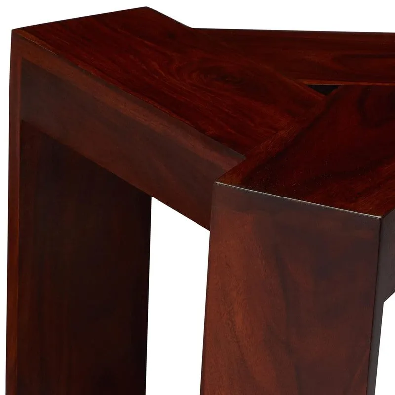 Iverox Sheesham Wooden Side & Bedside Table - Brown media 7