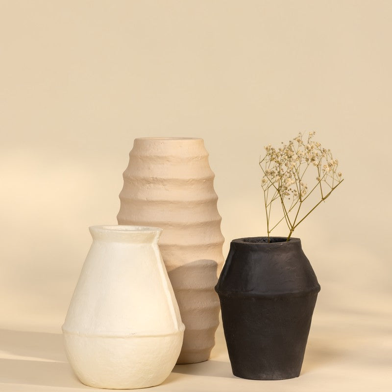 Fig Living Paper Mache Vase - 003 (Black) media 7