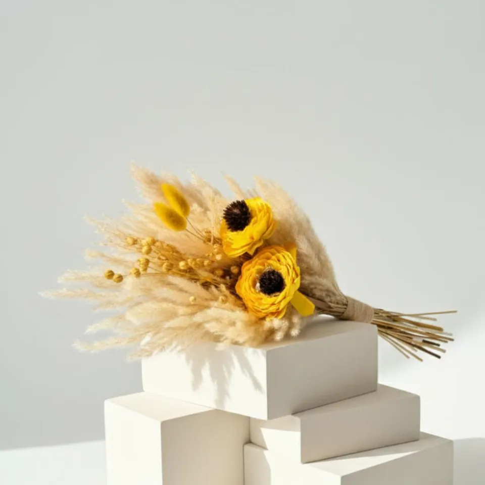 JoyBloom Artificial Flower with Ceramic Pot - Yellow media 10