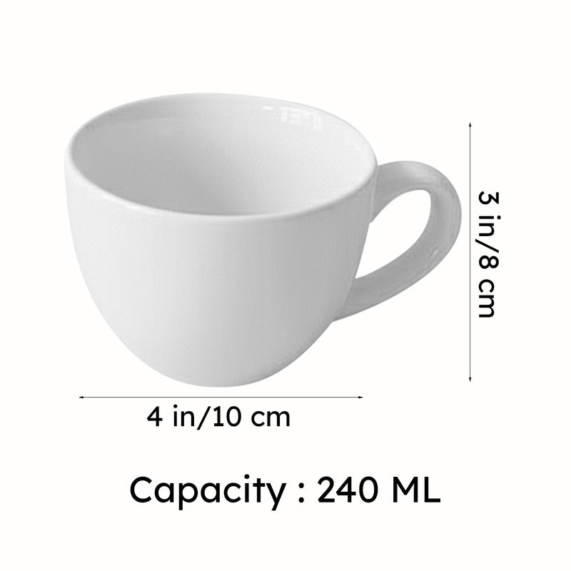 Heart Melody Ceramic Coffee Mug (240 mL Each) - Set of Six media 7