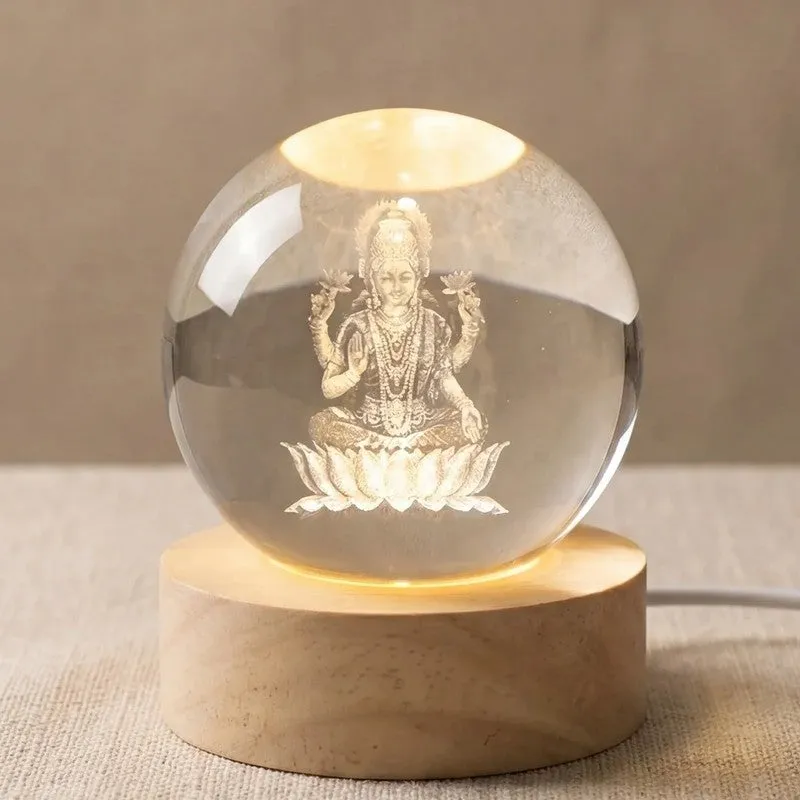 Mahalakshmi Aura Glass Ball Table Lamp media 4