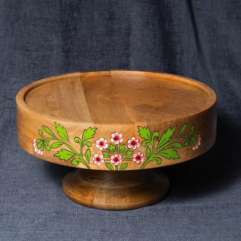 Bloom Delight Floral Wooden Cake Stand media 4