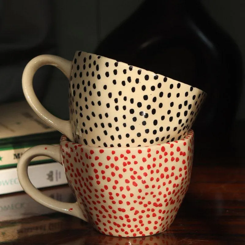 Mosha Ceramic Coffee Mug (250 mL Each) - Set of Two media 1