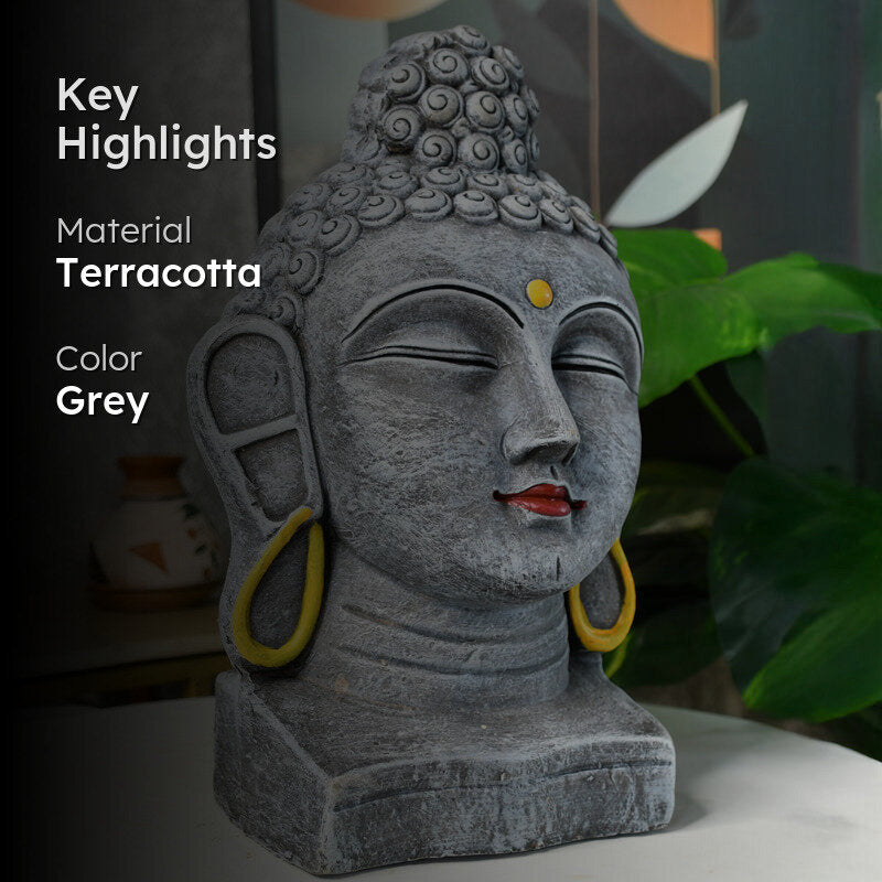 Virtuous Budhha Terracotta Idol image 2