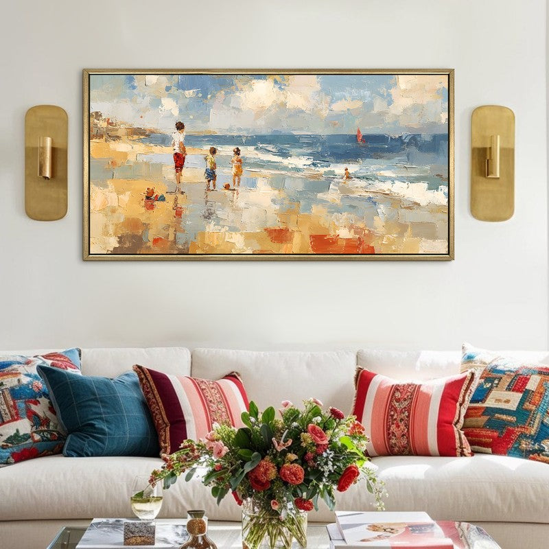 Shoreline Canvas Wall Painting With Frame