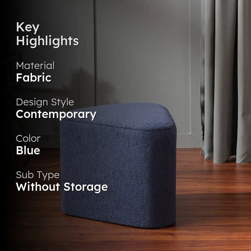 Plush Seat Pouffe - Blue media 2