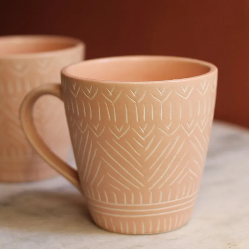 Boho Ceramic Coffee Ceramic Coffee Mug (330 mL) media 1