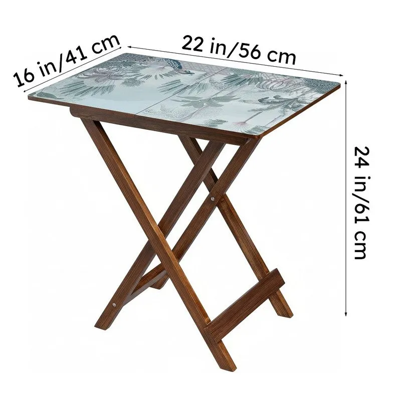 India Circus Wood Blooming Folding Side Table media 9