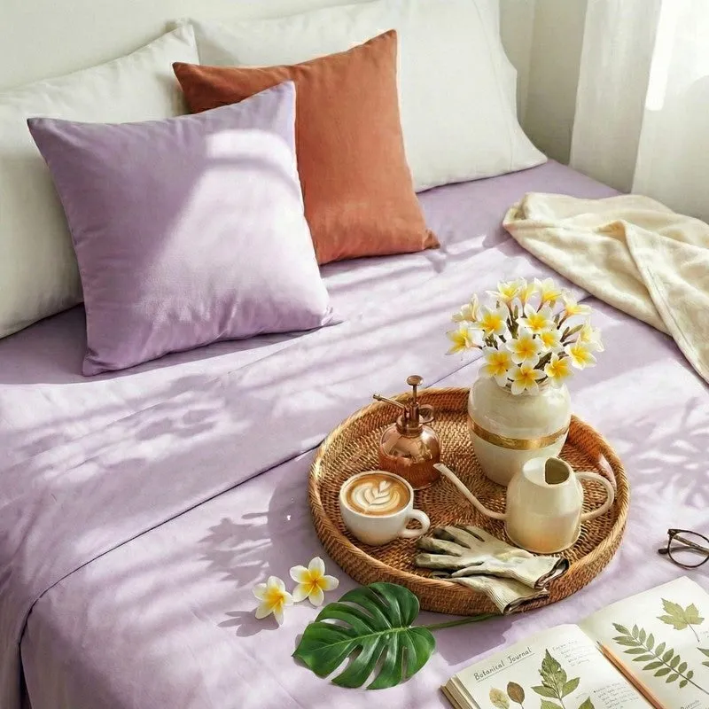 Cotton Candy Cotton Bedsheet (Lavender) - 210 TC media 3