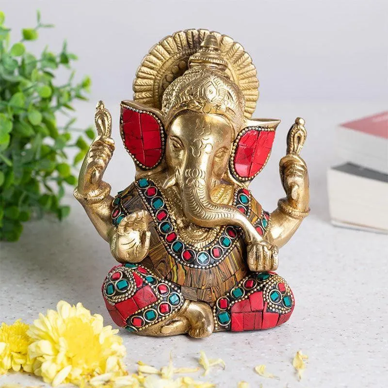 Lord Ganesha Bliss Showpiece media 1