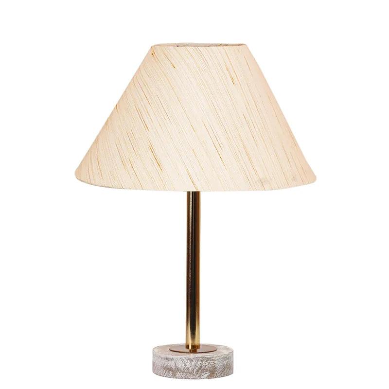 Cotin II Rodin Wooden Table Lamp - OffWhite,Gold,White media 4