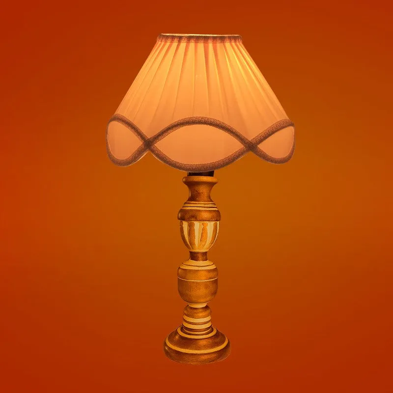 Zenrae Pleatiq Wooden Table Lamp - White media 7