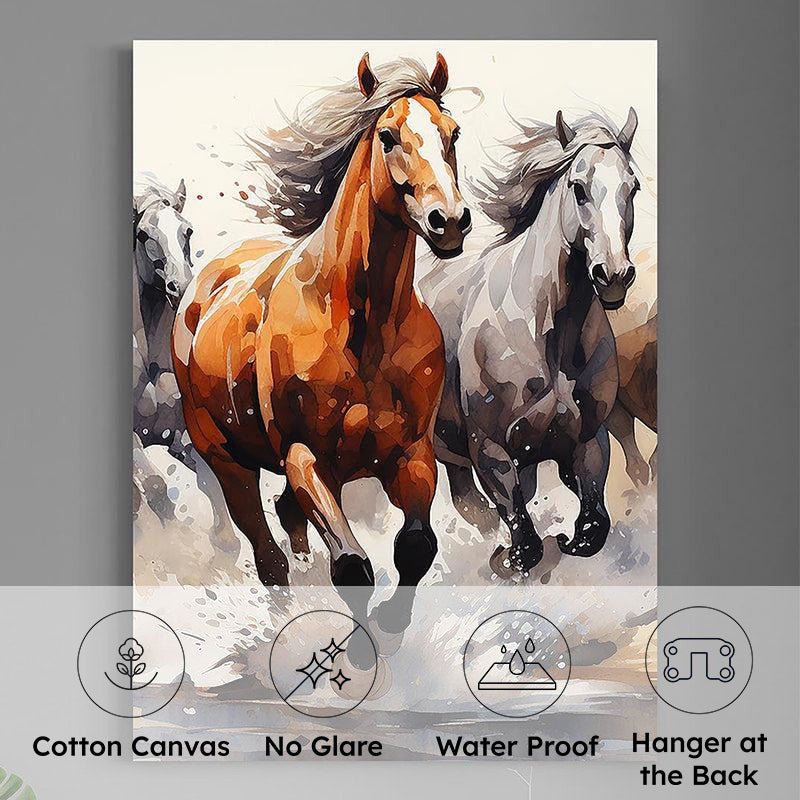 Wild Race Canvas Wall Painting media 4