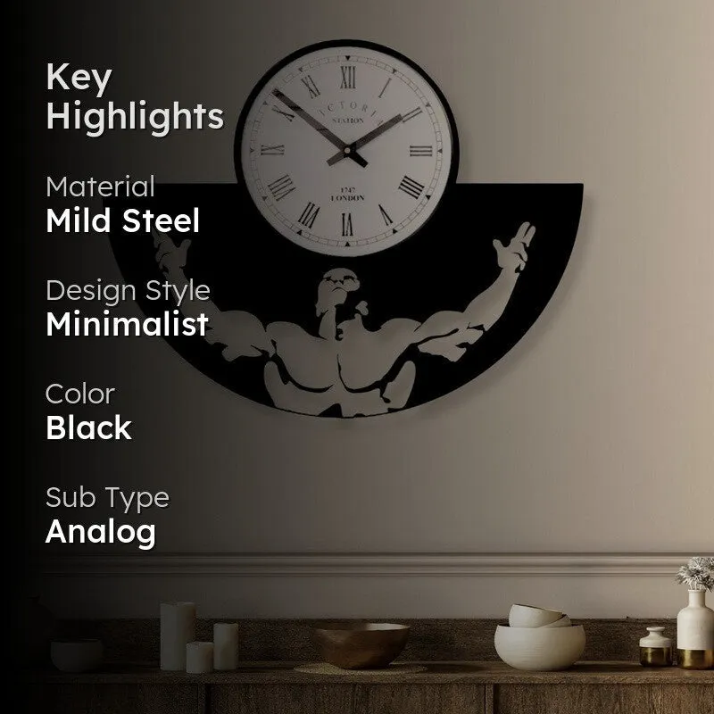 Bold Craft Steel Analog Wall Clock media 2