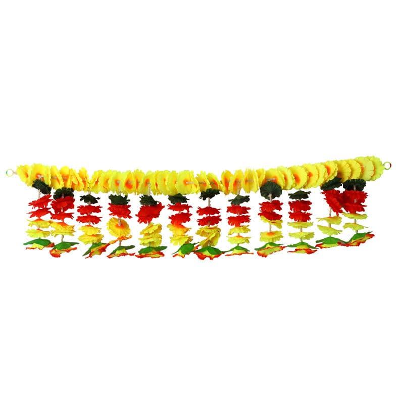 Yellow Faux Flower Decorative Toran media 3