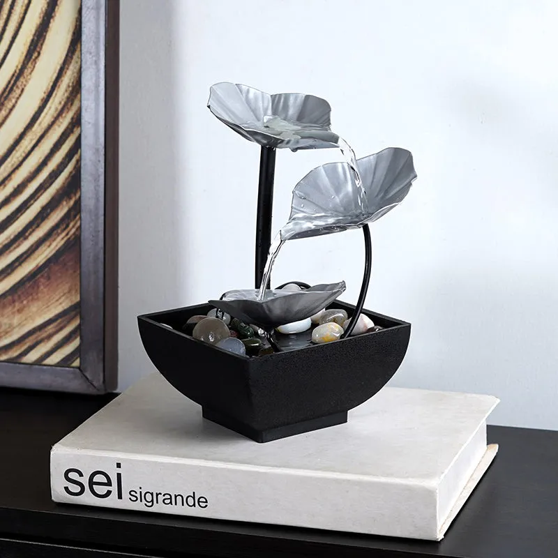 Lily Flow Table Top Fountain - Silver media 6
