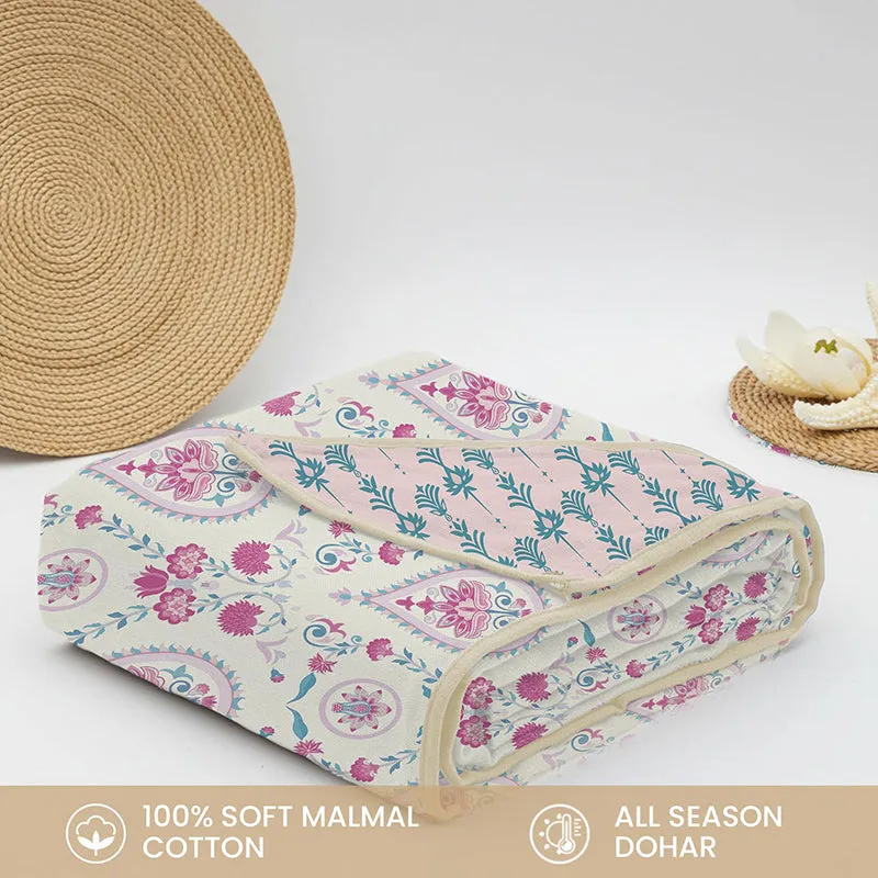 Urban Space Persian Courtyard Reversible Dohar - Pink media 8