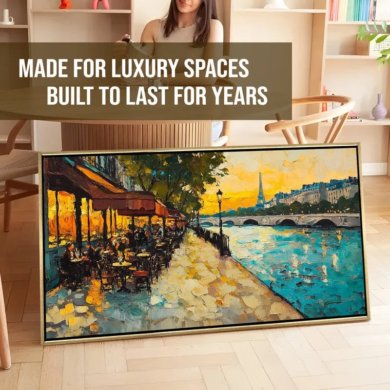 Azure Horizon Wall Painting With Frame media 7