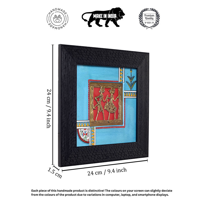 Makena Brass & Wood Wall Accent - Blue media 6