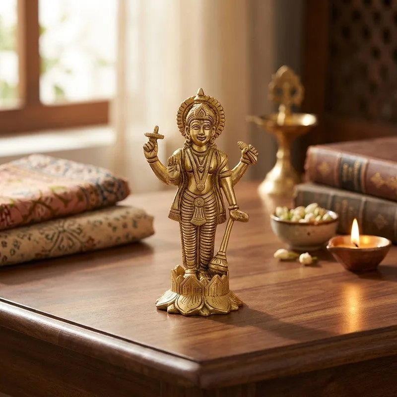 Sri Vishnu Divine Brass Idol media 1