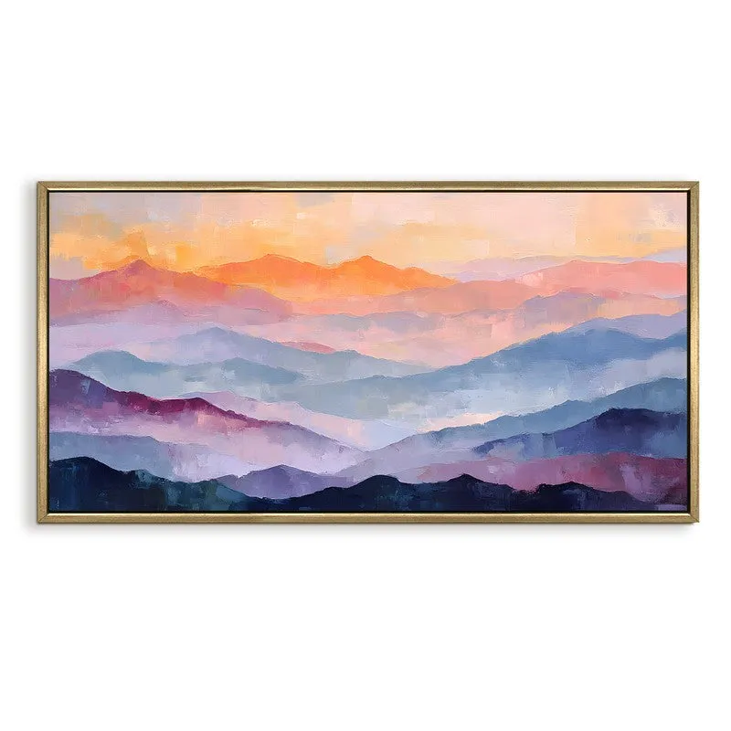 Layered Hills Canvas Wall Painting With Frame media 3
