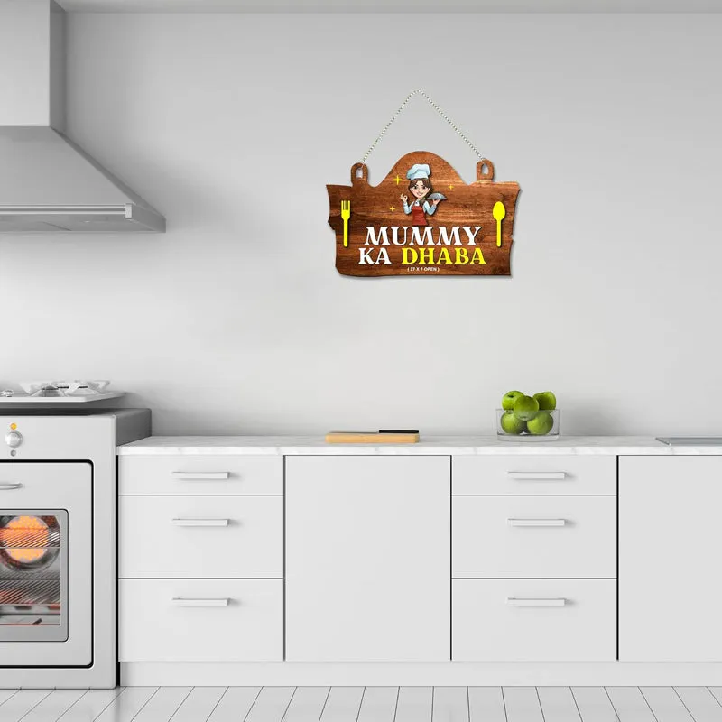 Mummy Ka Dhaba II Polyester & MDF Wall Hanging media 3