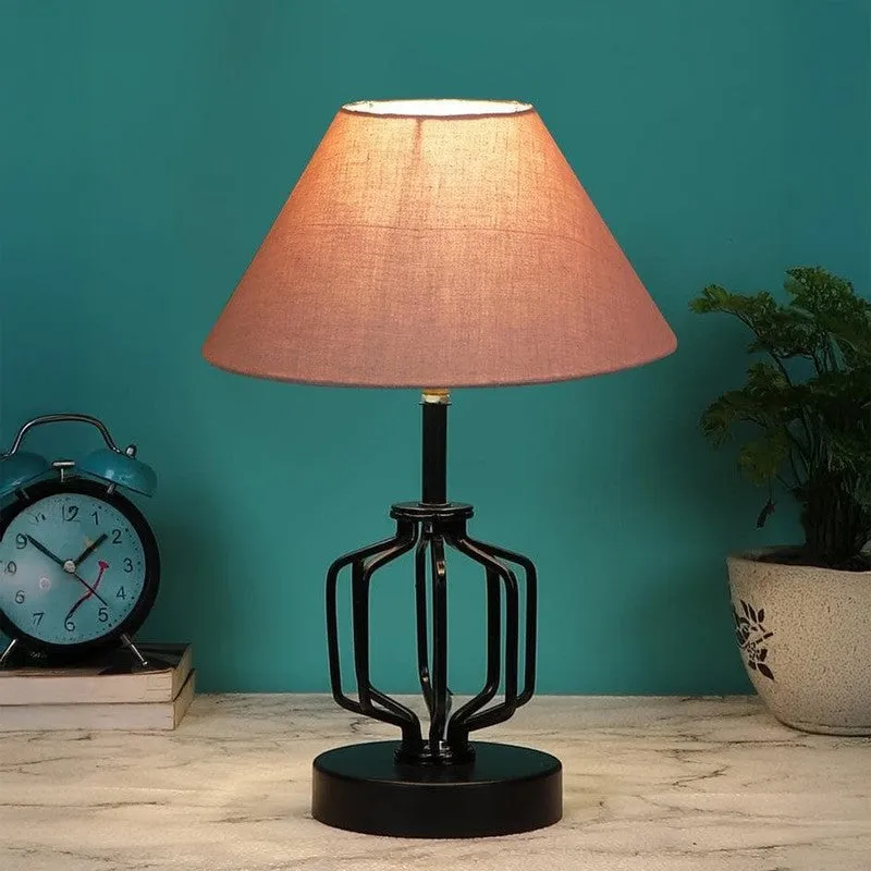 Cosmo Fabric Table Lamp - Grey,Black media 1