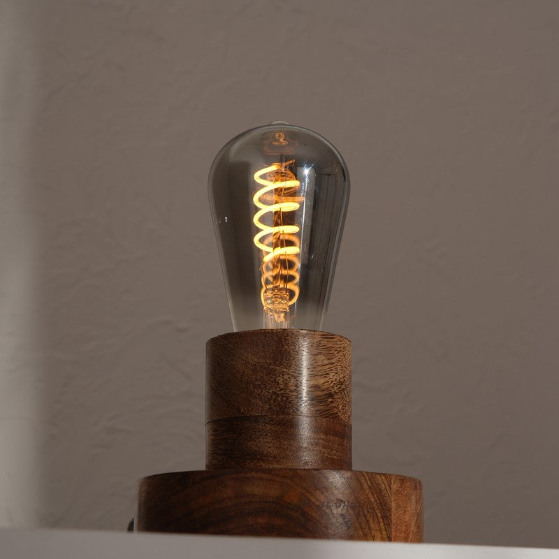 Fig Living Naked Bulb Glass Table Lamp - Brown media 5