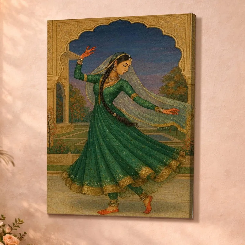 Mughal Court Dancer Canvas Wall Art & Paintings media 4