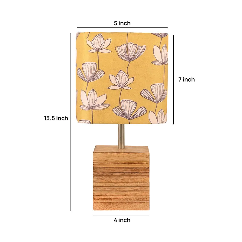 Flora Cube Fabric Table Lamp - Yellow media 5