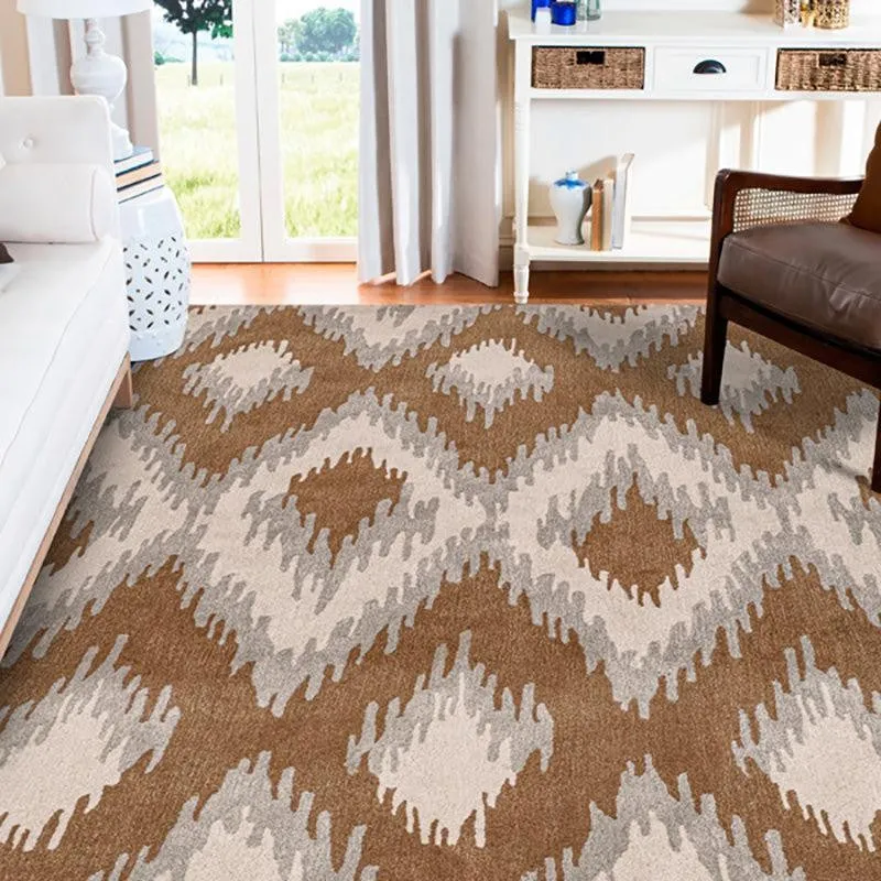 Dwalin Hand Tufted Geometric Wool & Nylon Carpet - Taupe media 3