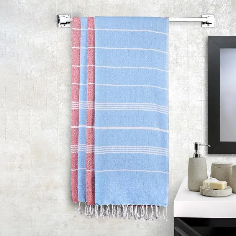 Pure Delight Bath Towels (Blue & Pink) - Set Of Four media 1
