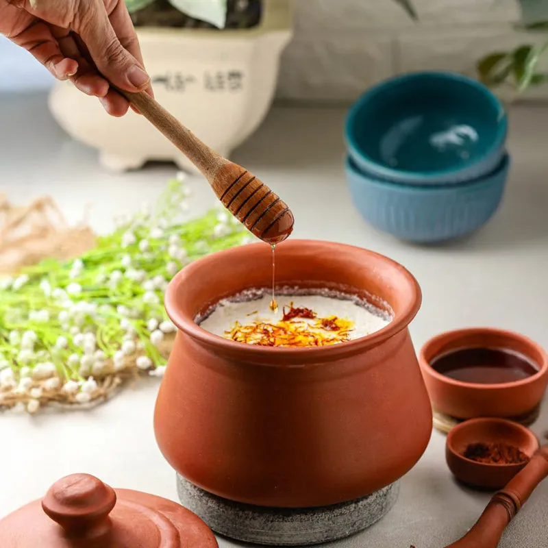 Matki Terracotta Handi With Lid - 3500 mL media 7