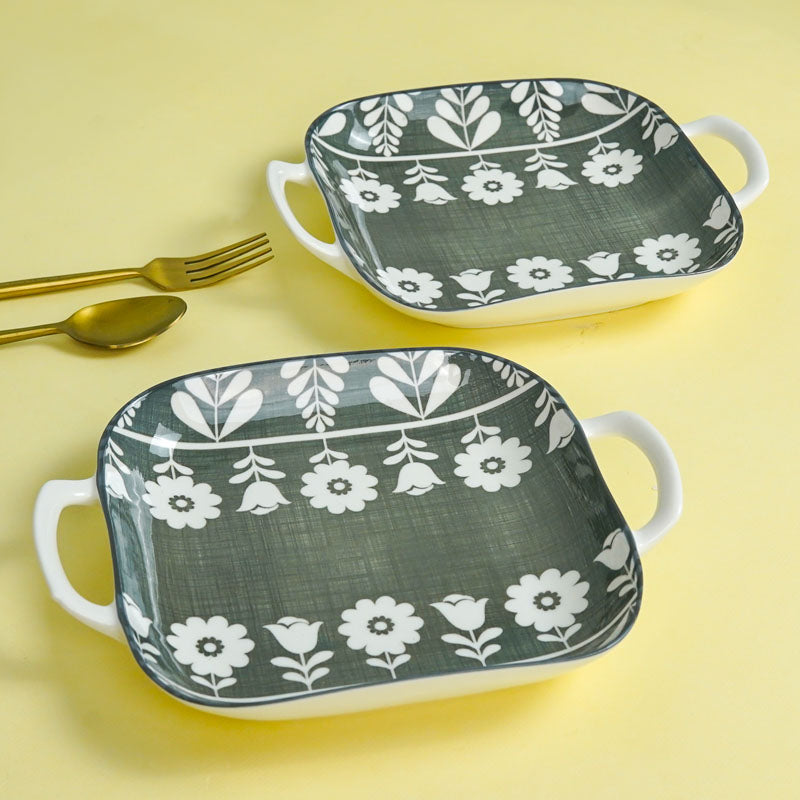 Rana Floral Square Porcelain Platter - Set of Two media 4
