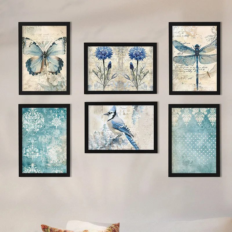 Whimsy Of Blues Wall Art - Set Of Six media 3