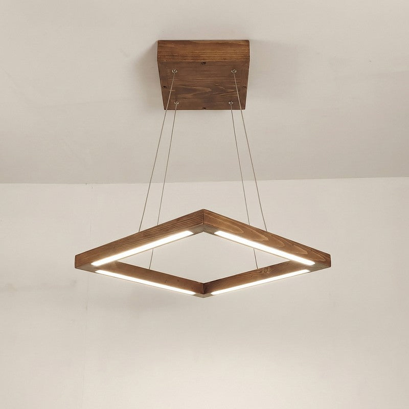 Gwynevere Linear LED Wooden Ceiling Lamp - Brown media 6