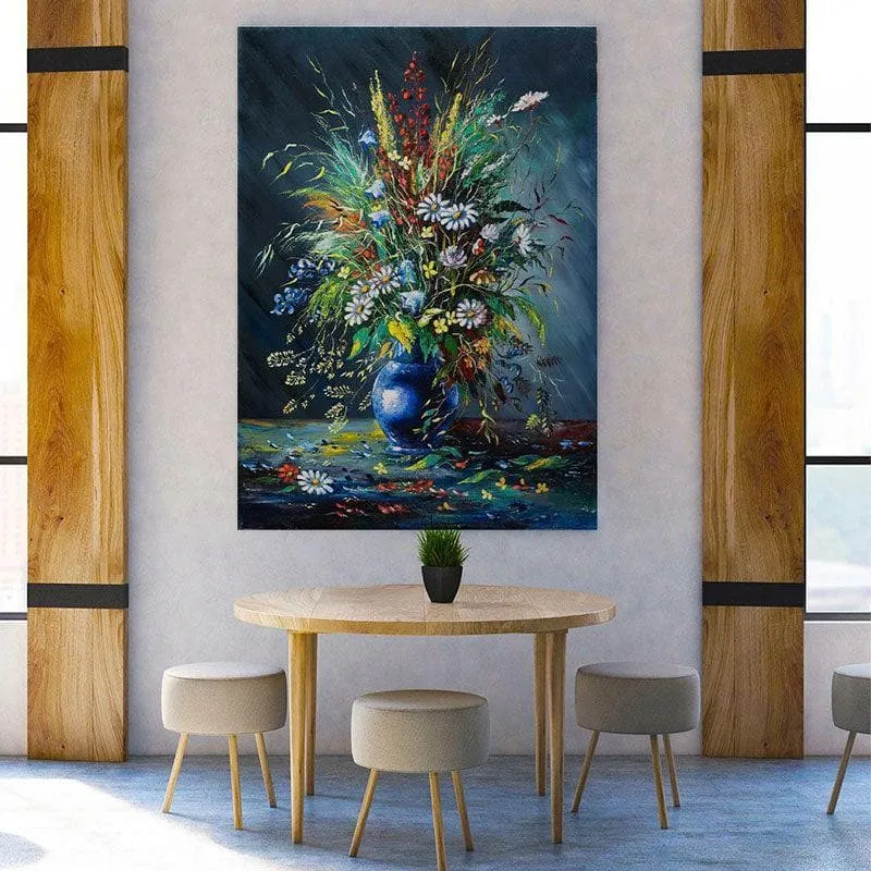 Bouquet Of Wild Flora Canvas Wall Painting - Gallery Wrap media 1