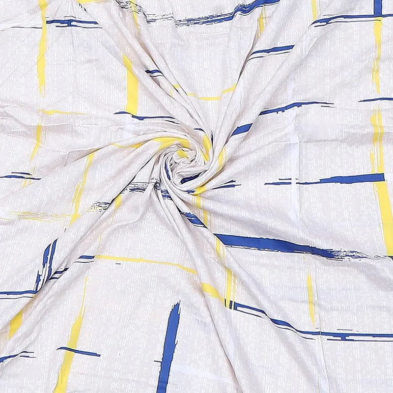 Monte Carlo Blockscape Geometric Polyester Duvet Covers (White) - 210 GSM media 6