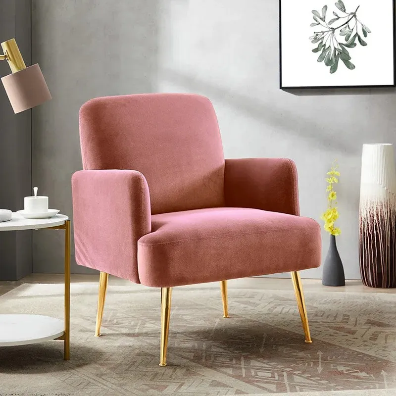 Serenza Neem Wood Accent Chair - Pink media 3