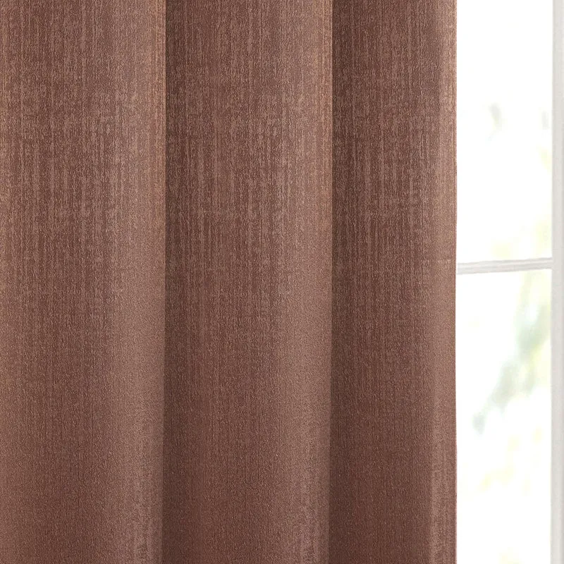 Saral Home Auriel Blackout Curtain - Taupe media 5