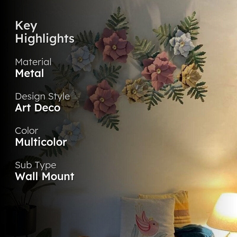 Jardin Luxe Floral Metal Wall Accent media 2