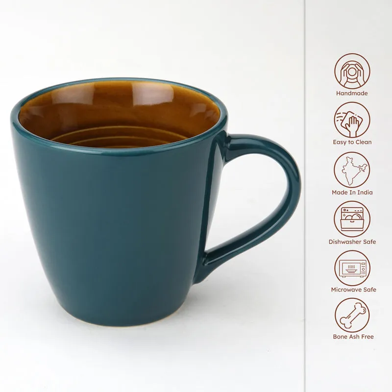 Karvaa Ceramic Coffee Mug (Multicolor/350 mL Each) - Set Of Four media 5