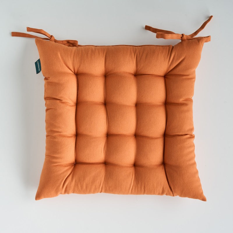 Seatease Cotton Chair Pad (Brown) - Set Of Six media 3