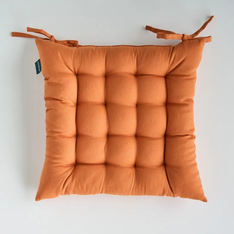Seatease Cotton Chair Pad (Brown) - Set Of Six media 3