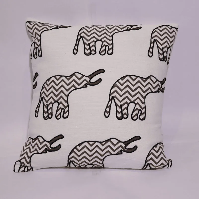 Plushie Trunks Tufted Cushion Cover - Black & White media 3