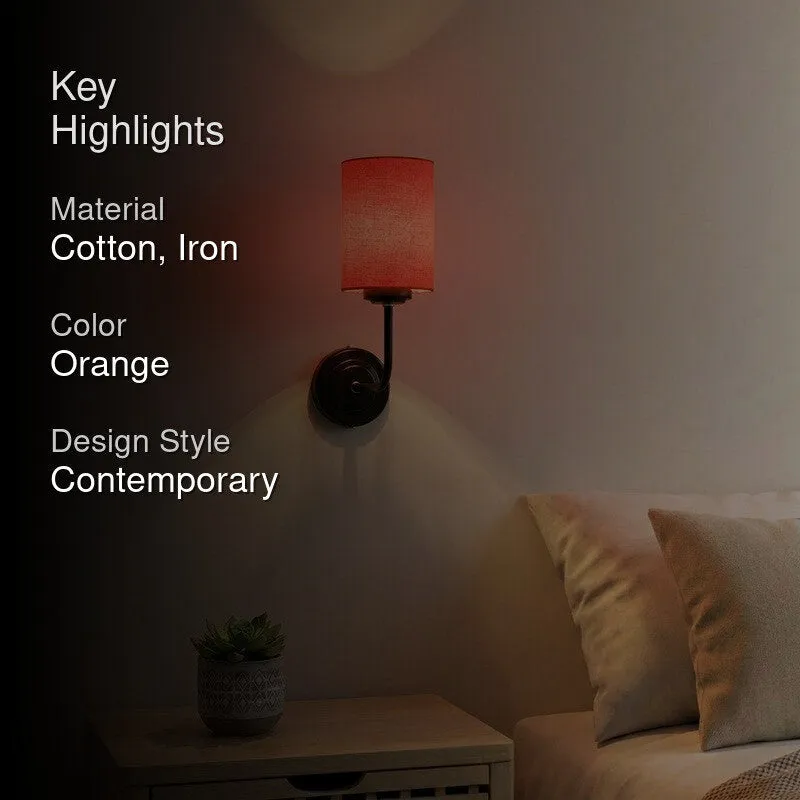 Zenith Arc Cotton Wall Lamp - Orange - 2