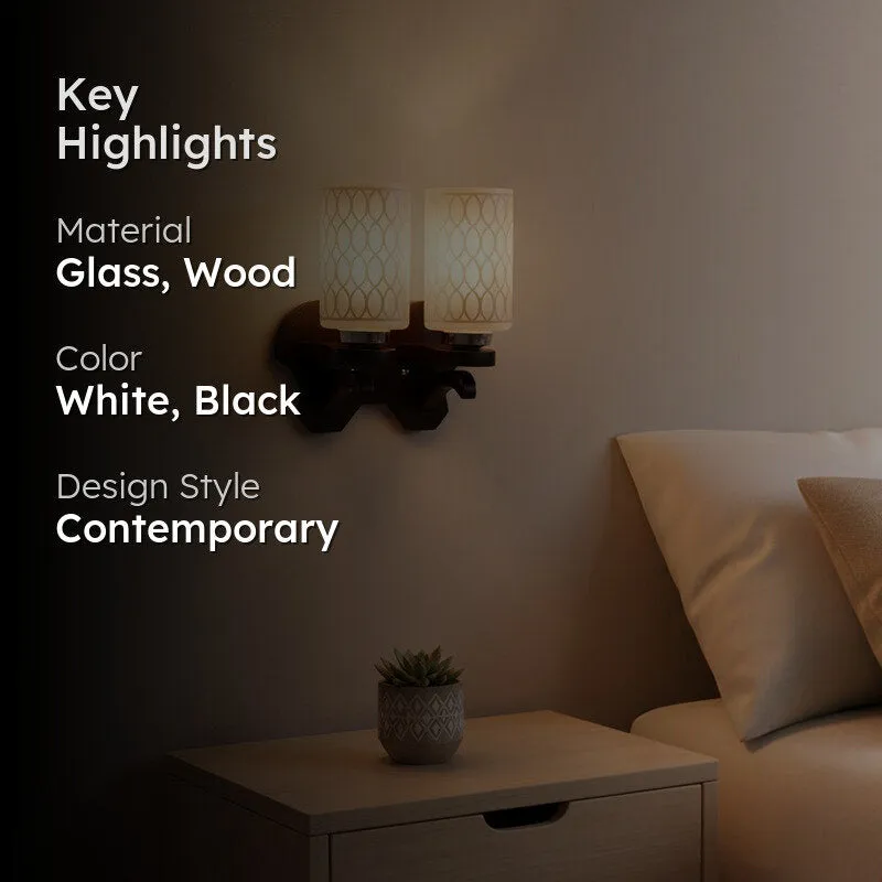 Classic Twin Glass Wall Lamp media 2