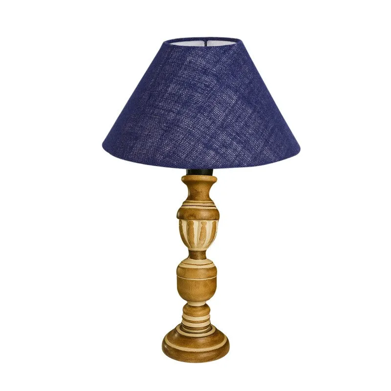 Zenrae Flux Wooden Table Lamp - Blue media 5